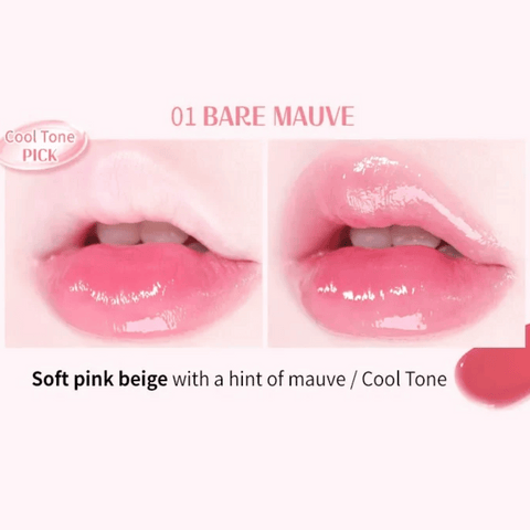 MACQUEEN Dewy Water Glow Lip Tint-01 Bare Mauve